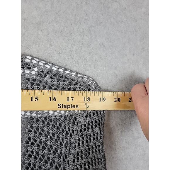 ModCloth 100% Cotton Gray Knit LS Open Front Cardigan Women's Plus 2X - Picture 10 of 12